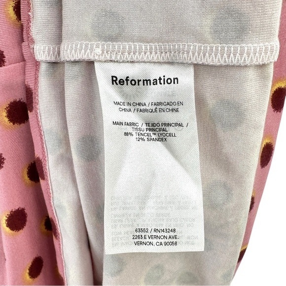 Reformation Pink Polka Dot Midi Dress - Picture 9 of 10